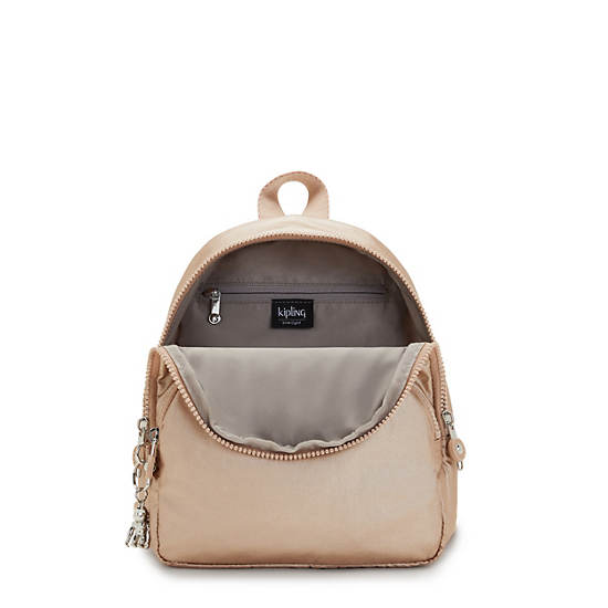 Kipling Paola Small Metallic Ryggsekk Gull | NO 1615XY